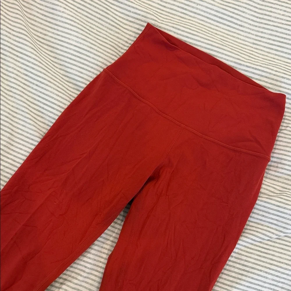 Lululemon High-Waist Orange Active Leggings